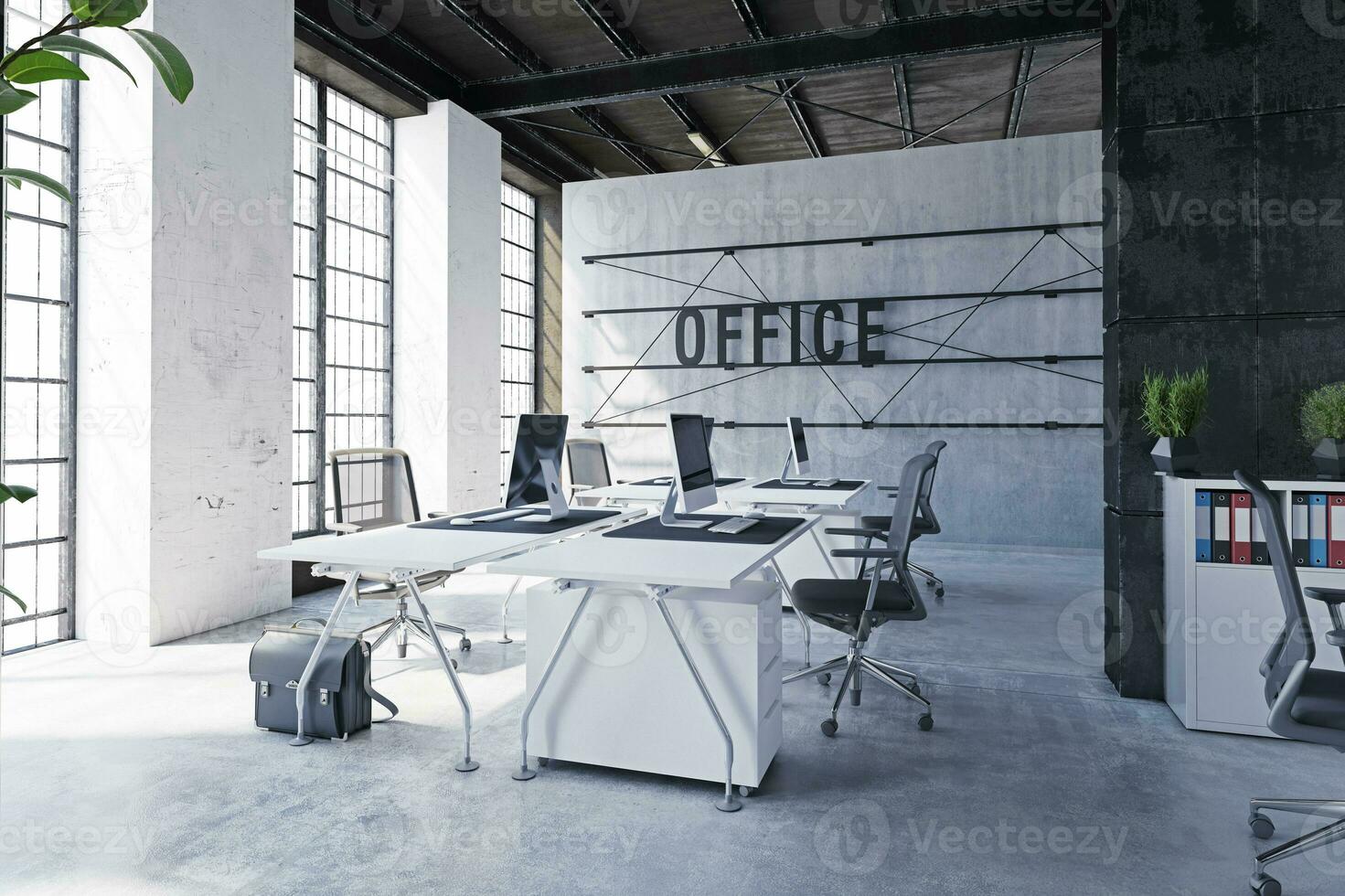contemporáneo desván oficina foto