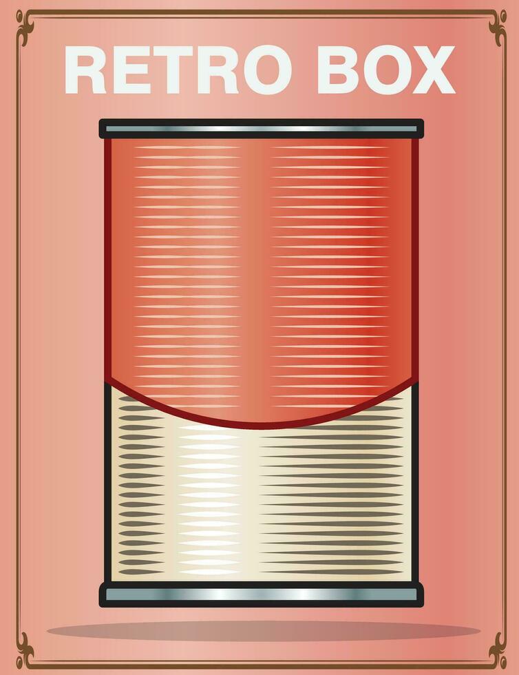 flat minimalist Retro box download vector