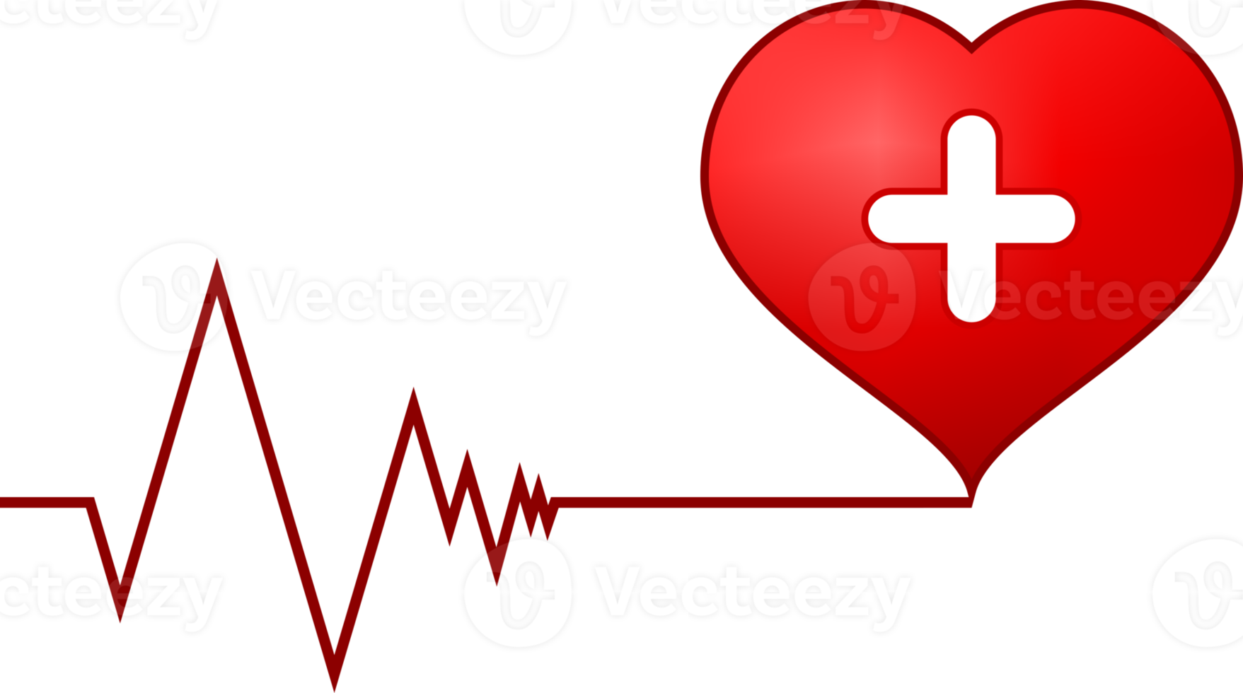 linea battito cardiaco cardiografo con cuore medico attraversare concetto cuore malattia png