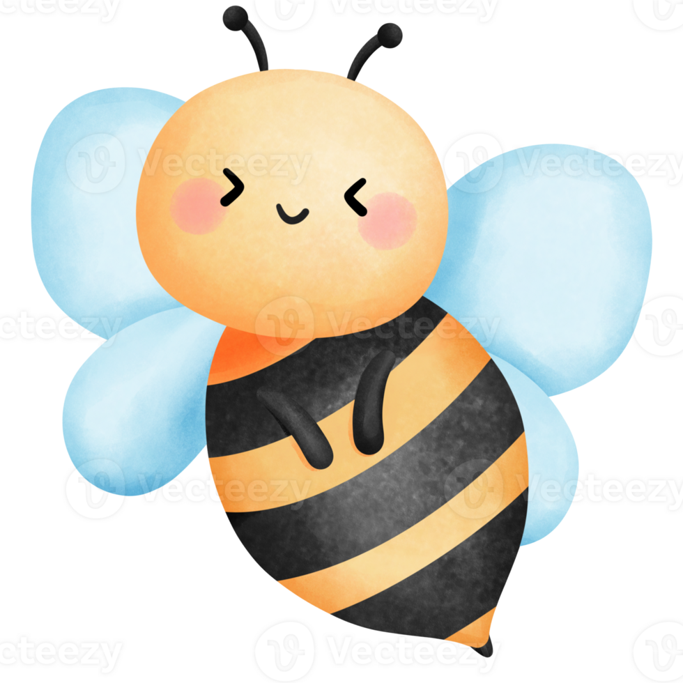 adorabile miele ape acquerello clipart, mano disegnato carino bambino animale illustrazione per molla, estate stagione. png