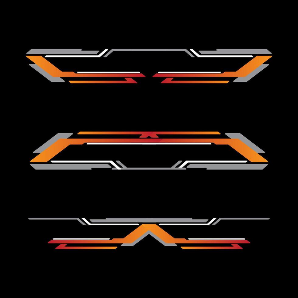 Sport racing stripes car stickers. modification body speed and drift vinyl decal isolated set templates vector