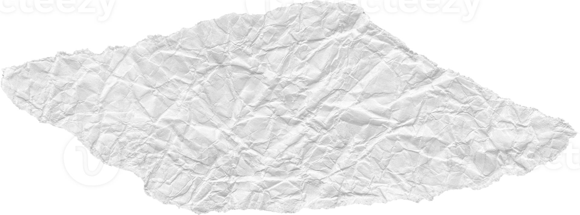 White Ripped Crumpled Paper Piece png