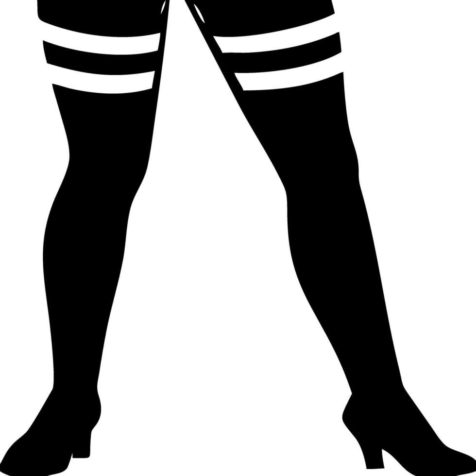 elegante hembra piernas en elegante alto tacones silueta para Moda diseño vector