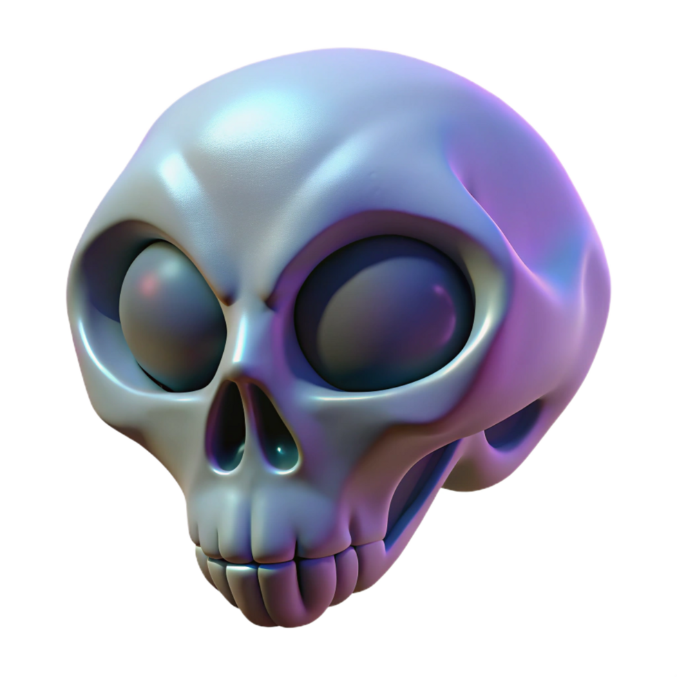 magnifique classique extraterrestre crâne avec complexe OS structure professionnel png