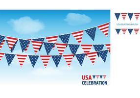 USA Vector Bunting Flags
