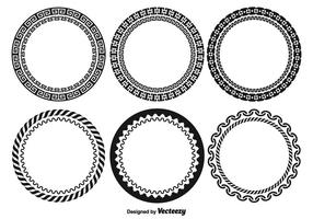 Decorative Round Frame Set vector