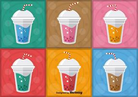 Colorful Bubble Tea Vectors