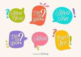 Fun Trivia Vector Speech Bubbles