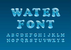 Water Font Vector