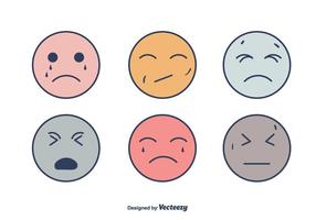Caras sonrientes aflicción vector