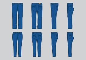 Azul Jean Vector