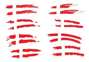 Vectores pintada la bandera de Dinamarca