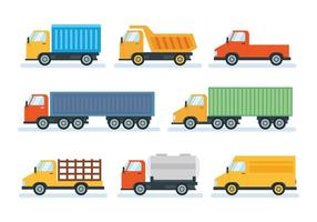 Flat Simple Camion Vector 