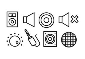 Speaker Icon Set vector