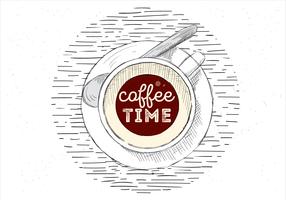 Free Hand Drawn Vector Cup of Coffee Illustration