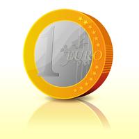 Cartoon Simple Euro Coin vector