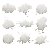 Smoke, Dust, Fog And Explosions Clouds Set vector