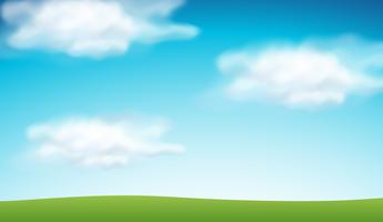 Plain blue sky background vector