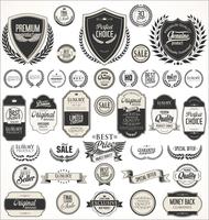 Retro vintage badges and labels collection vector