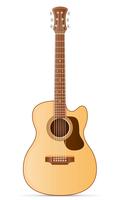 Guitarra acústica stock ilustración vectorial vector