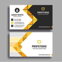 Yellow Orange Mosaic Design Creative Business Card vector
