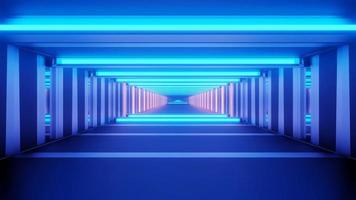 Gleaming Spacious blue 3D illustration background photo
