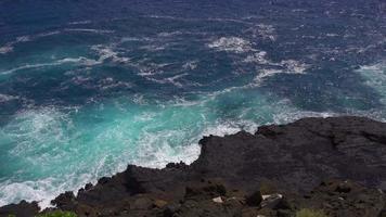 Pacific Ocean Churns as it Hits Rocky Coast 4K video