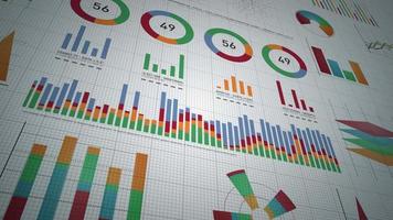 paquete de diseño de estadísticas comerciales, datos de mercado e infografías video