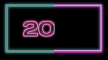 New Year 2019 change to Happy New Year 2020 Neon Light Animation video