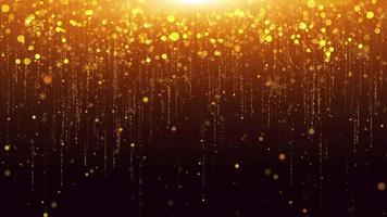 Gold glitter Happy new year Background video