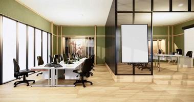 Green Interior Of A Large Office video