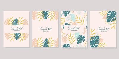 tropical card templates vector