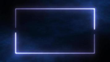 Dark blue space background with neon border video