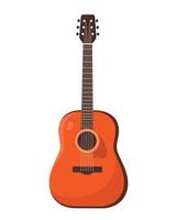 guitarra. guitarra acústica, instrumento musical de cuerda. vector