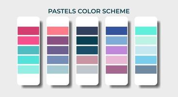 pastel color palettes swatch sets vector