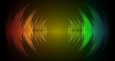 Sound waves oscillating dark light vector