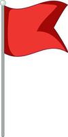 Red pin flag isolated on white background vector