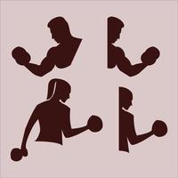 fitness work  design silhouette Print vector
