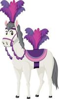 Circus performance with a horse cartoon character vector