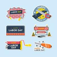 Labor Day Sticker Pack vector