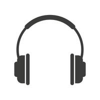 icono de vector de auriculares. símbolo de la música aislado sobre fondo blanco