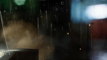 street in the old town at rainy night video