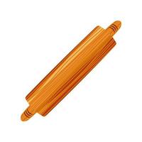 rodillo de cocina de madera vector
