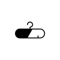 Clothes Hanger Solid Line Icon Vector Illustration Logo Template. Suitable For Many Purposes.
