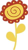 Flower Decorative Element for Autumn Design vector