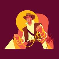 A Mummy Hunter with His Lasso vector