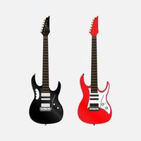 linda ilustración de guitarra eléctrica vector