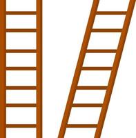escaleras marrones de madera. subir al nivel superior. vector