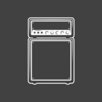 altavoz de concierto aislado en un fondo blanco. elemento de diseño para logotipos musicales, etiquetas, emblemas. ilustración vectorial vector