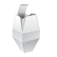 maquete de caixa de embalagem 3d png